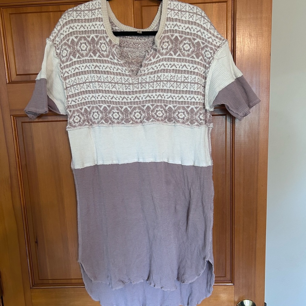 Free People waffled sweater dress